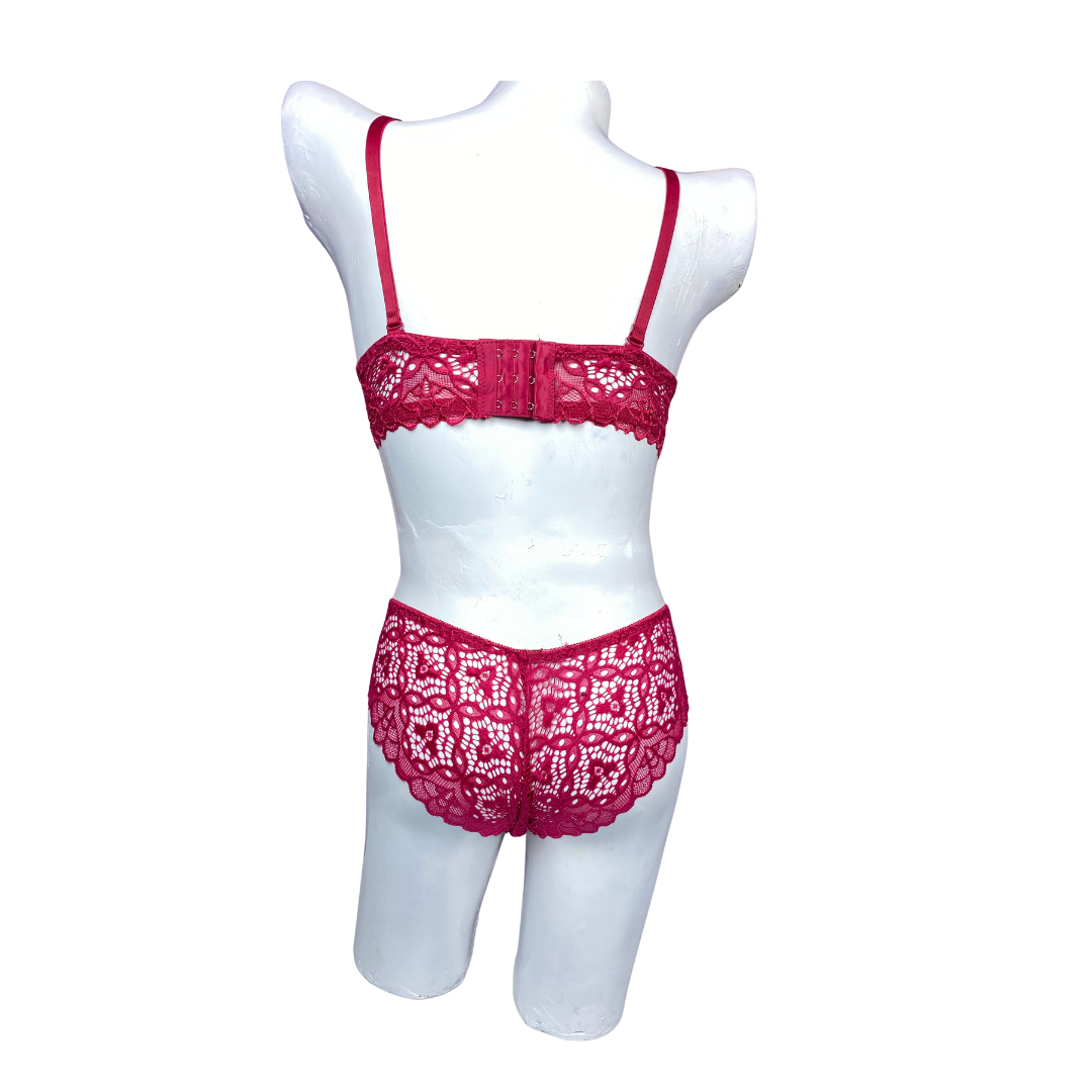 Crimson Lace Whisper Lingerie Set — ZS WISHE
