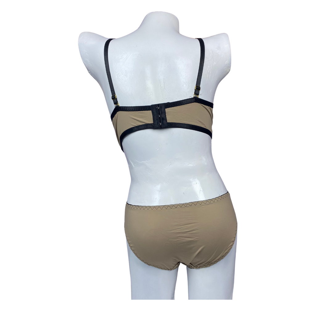 Nude Noir Strapped Lingerie Set – ZS WISHE