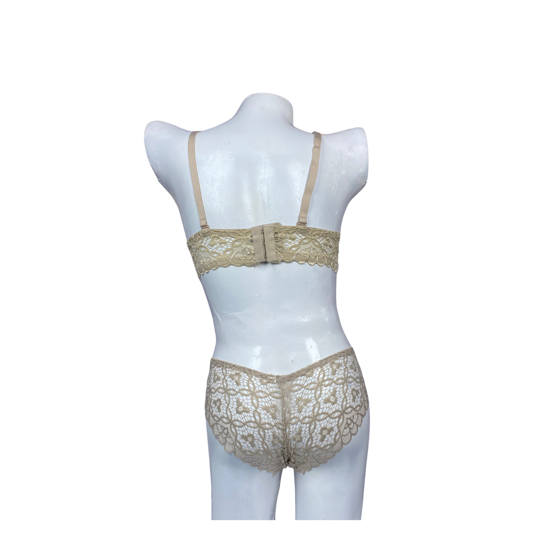 Nude Lace Glow Lingerie Set — ZS WISHE