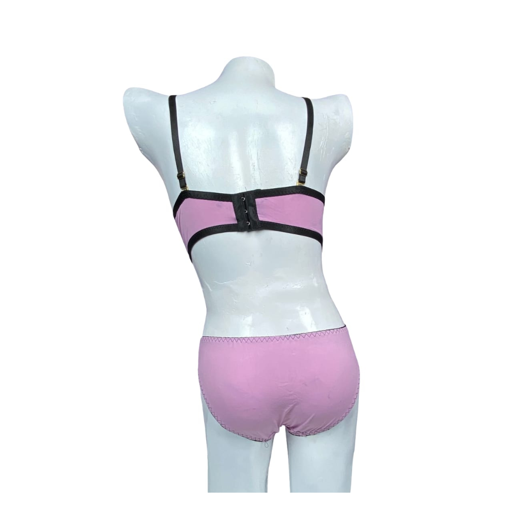 Lavender Noir Strapped Lingerie Set — ZS WISHE