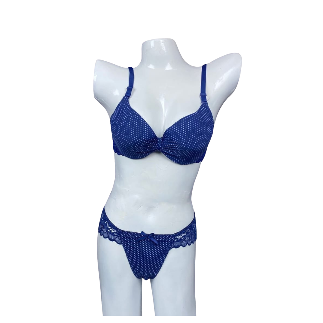 Midnight Navy Lace Whisper Lingerie Set — ZS WISHE