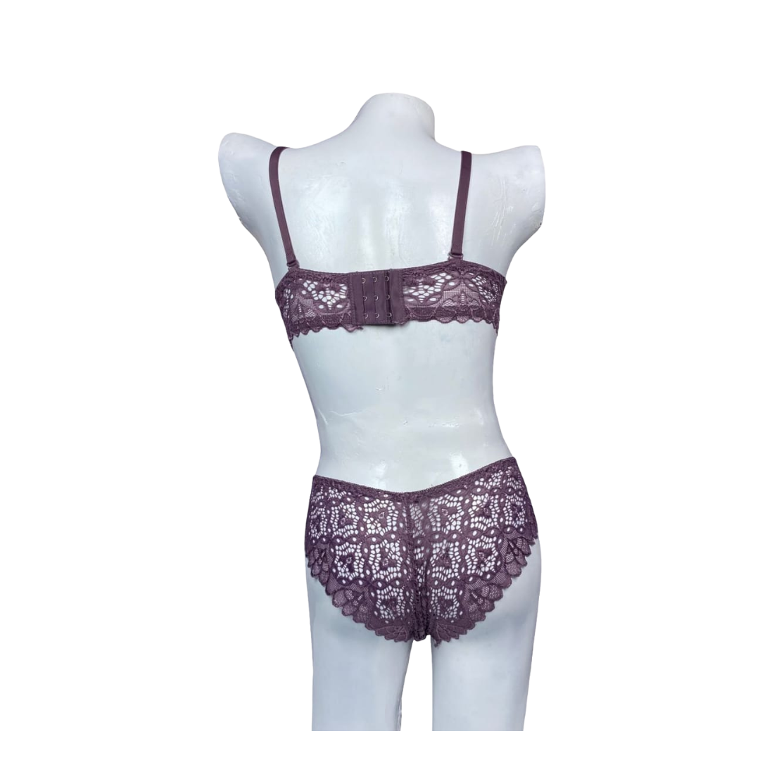 Mauve Lace Whisper Lingerie Set – ZS WISHE