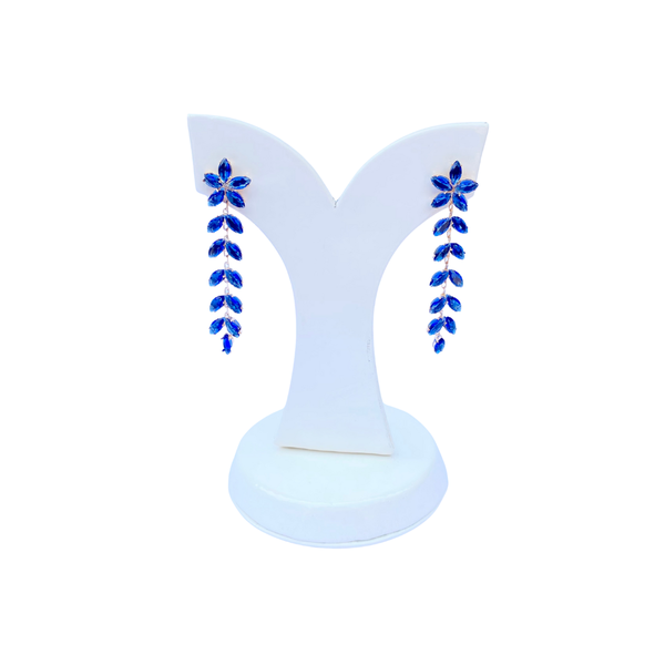 Sapphire Leaf Earrings — ZS WISHE