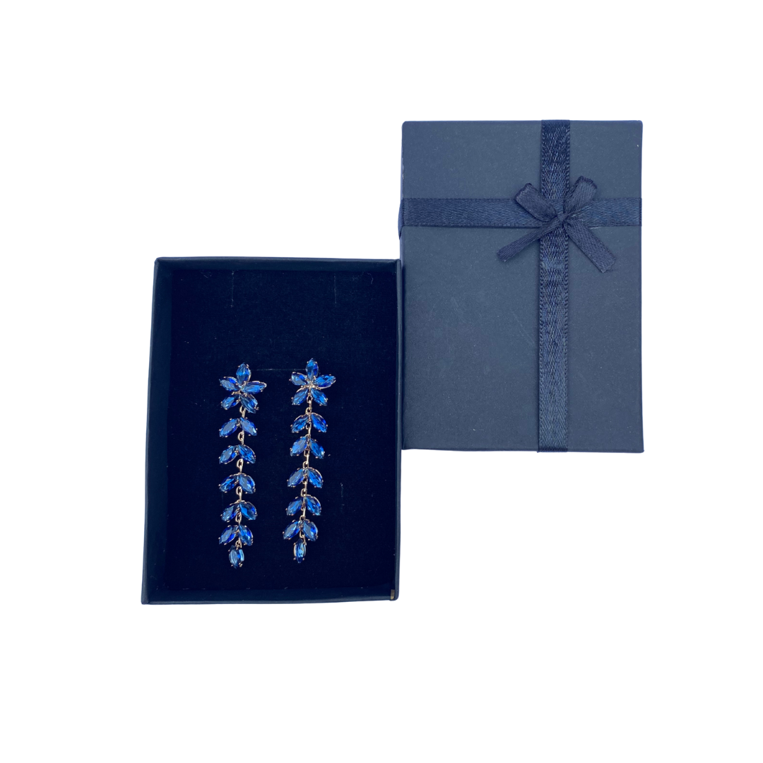 Sapphire Leaf Earrings — ZS WISHE