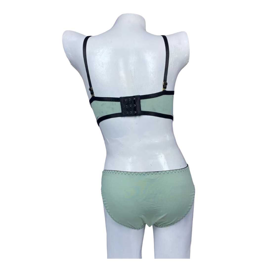 Mint Noir Strapped Lingerie Set — ZS WISHE
